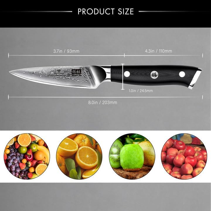 Damascus Knife Set, Japanese Super Steel 3 PCS Damascus High Carbon Professional Ultra-Sharp Kitchen Chef Knife Set with G10 Handle Gift Box | Damascus High Carbon Professional Ultra-Sharp Kitchen Chef Knife Set with G10 Handle Gift Box