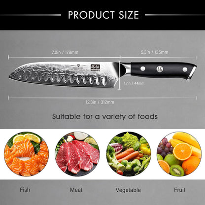 Damascus Knife Set, Japanese Super Steel 3 PCS Damascus High Carbon Professional Ultra-Sharp Kitchen Chef Knife Set with G10 Handle Gift Box | Damascus High Carbon Professional Ultra-Sharp Kitchen Chef Knife Set with G10 Handle Gift Box