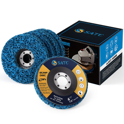 Stripping Discs 4-1/2" x 7/8" Rust Remover Wheel Remove Paint 5PCS Bule Strip Discs Oxidation Poly Strip Wheel Disc Abrasive Angle Grinding Wheel