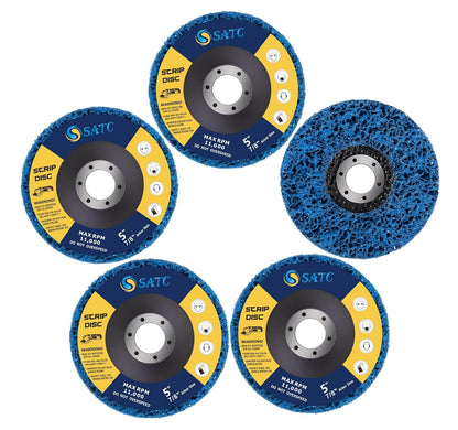 Stripping Discs 4-1/2" x 7/8" Rust Remover Wheel Remove Paint 5PCS Bule Strip Discs Oxidation Poly Strip Wheel Disc Abrasive Angle Grinding Wheel