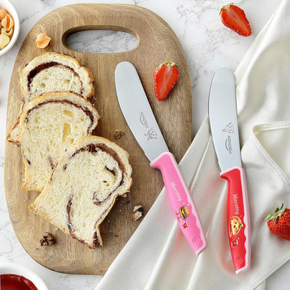 2PCS Butter Knife Spreader, 4.7 Inch Stainless Steel Sandwich Butter Spreader Knife for Food with Serrated Edge , Great for Butter, Cheese, Sandwhich Peanut, Jam, Dishwasher Safe (Stylish Pattern)