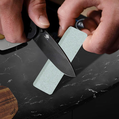 1PCS Pocket Sharpening Stone, Mini Pocket Knife Sharpener Stone Diamond Whetstone Stone Silicon Carbide Coarse Sharpening Stone Tool for Scissors Knives Outdoor Kitchen (3.15 x 0.46 x 0.39inch)