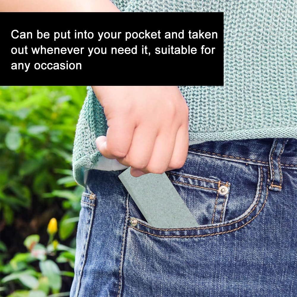 1PCS Pocket Sharpening Stone, Mini Pocket Knife Sharpener Stone Diamond Whetstone Stone Silicon Carbide Coarse Sharpening Stone Tool for Scissors Knives Outdoor Kitchen (3.15 x 0.46 x 0.39inch)