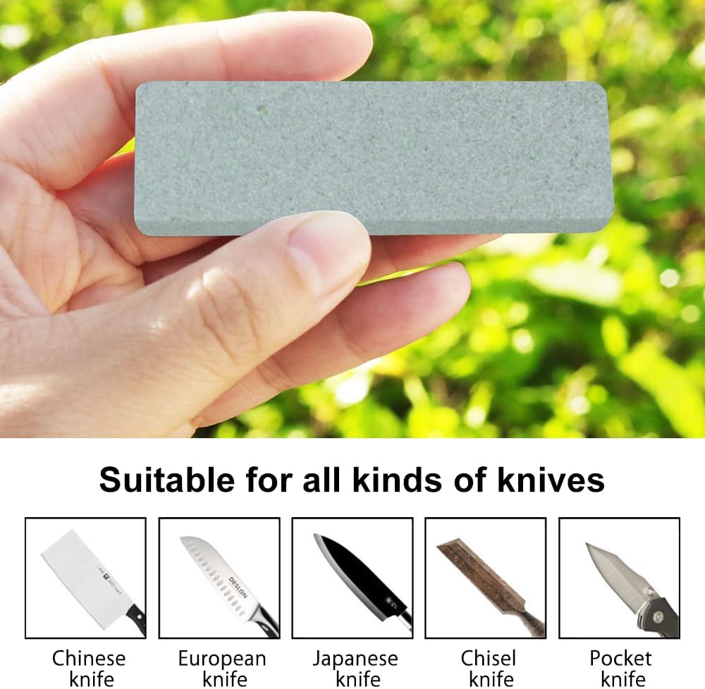 1PCS Pocket Sharpening Stone, Mini Pocket Knife Sharpener Stone Diamond Whetstone Stone Silicon Carbide Coarse Sharpening Stone Tool for Scissors Knives Outdoor Kitchen (3.15 x 0.46 x 0.39inch)