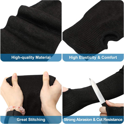 2 Pairs Arm Protection Sleeves Level 5 Cut Resistant, Forearm Protectors for Thin Skin and Bruising Men Women