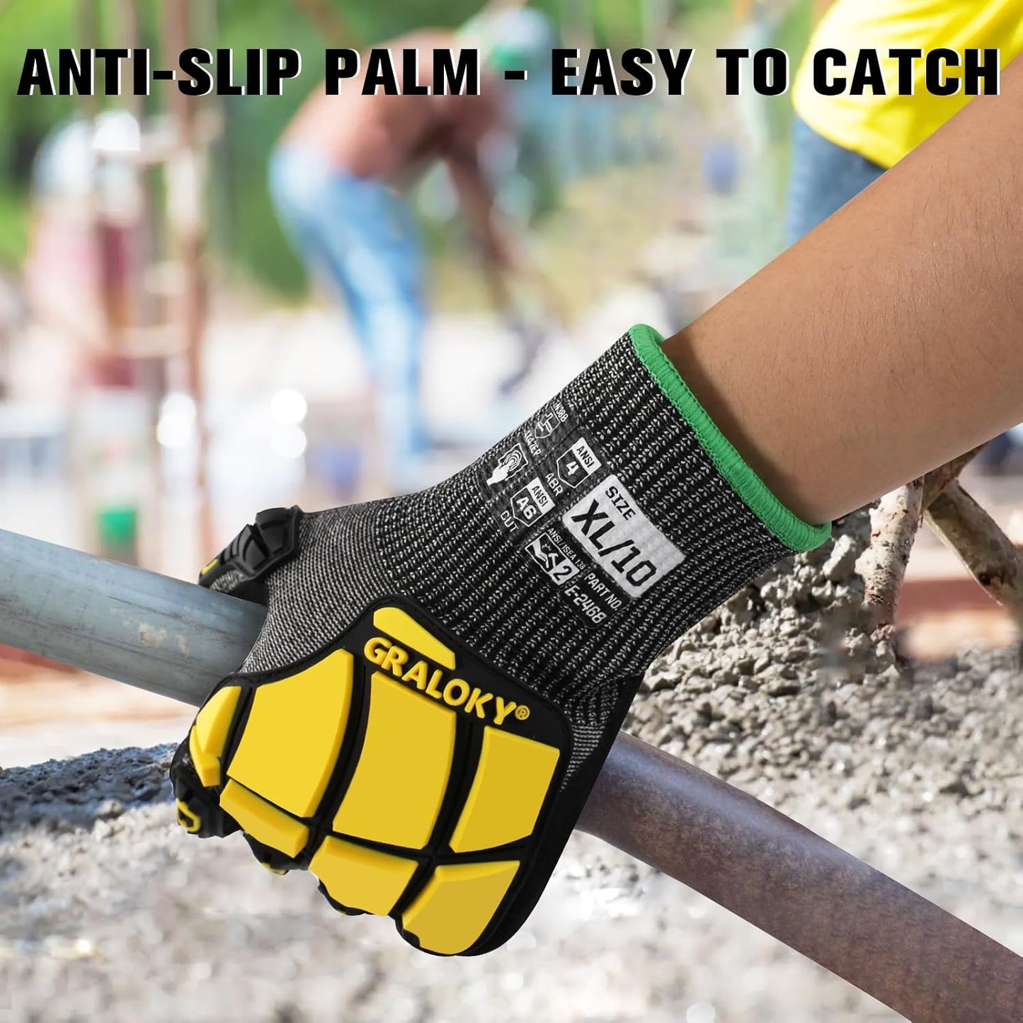 Safety Work Gloves Men Women, ANSI A6 Cut Resistant Gloves | for Men Women Nitrile Coated Heavy Duty Safety Work Glove