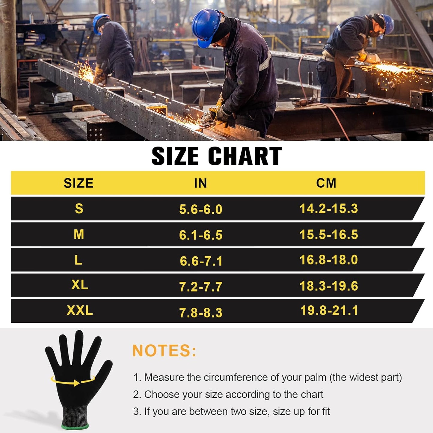Safety Work Gloves Men Women, ANSI A6 Cut Resistant Gloves | for Men Women Nitrile Coated Heavy Duty Safety Work Glove