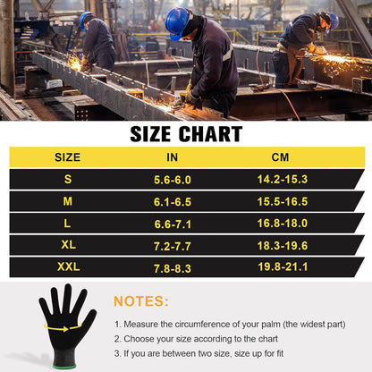 Safety Work Gloves Men Women, ANSI A6 Cut Resistant Gloves | for Men Women Nitrile Coated Heavy Duty Safety Work Glove