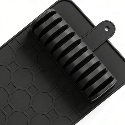 Luqeeg Cleaver Drawer Organizer 10 Slots Detachable Knife Holder Dishwasher Safe Detachable Drawer Organizer Design with Soft Grip Lining for Kitchen Cutlery Cleaver Storage (Black)