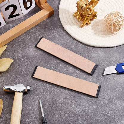 Cowhide Leather Strop Sharpening Stone Genuine Leather Sharp Edges Strop Rectangular Stropping Honing Strop Sharpener Polishing Woodcarving Tools for Knife Sharpening Polish