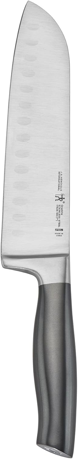 Modernist Razor-Sharp Hollow Edge Santoku Knife 7 inch, German Engineered Informed by 100+ Years of Mastery
