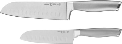 Modernist Razor-Sharp Hollow Edge Santoku Knife 7 inch, German Engineered Informed by 100+ Years of Mastery