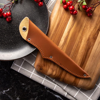 Portable Cutter Covers 5Pcs Pu Knife Sheaths for Meat Cutting Set Wear-Resistant Universal Protector Sleeves for Fillet and Boning Knives Household and Outdoor Kitchen Gadget Fits 5 Inch Blades