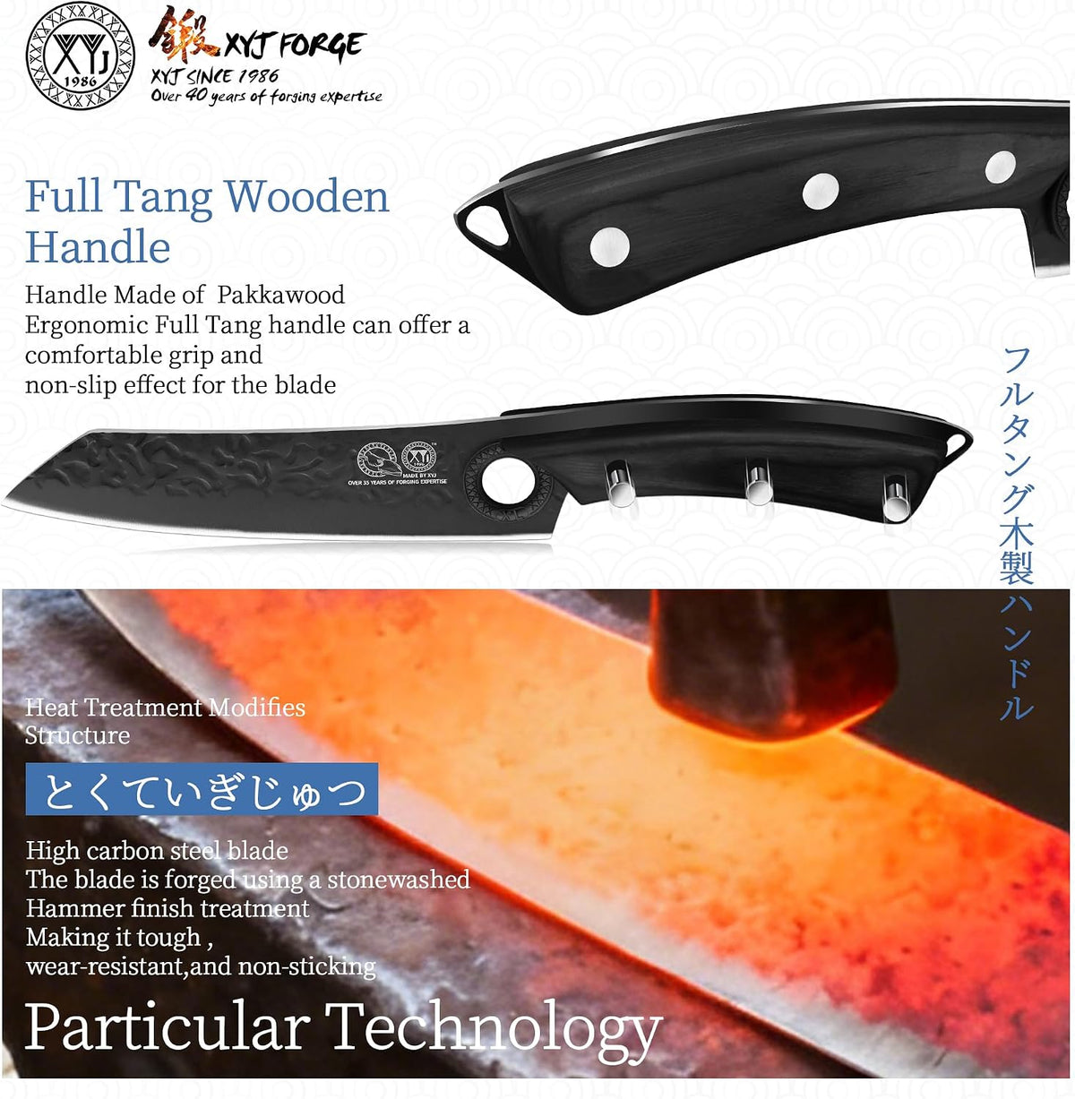 Knife Block Set, 9 Pieces Full Tang Kitchen Knives with Magnetic Knife Block, Honing Steel, Cut Resistant Gloves, Peeler, Scissors, Meat Slicing Vegetable Cooking Bread Butcher Chef Knives