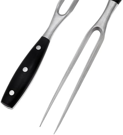 Carving Fork, Meat Fork, 12 Inch Cooking Fork, Stainless Steel BBQ Fork, Long Metal Chef Pro Kitchen Forks for Barbecue, Serving, Cooking, Grilling, Roasting