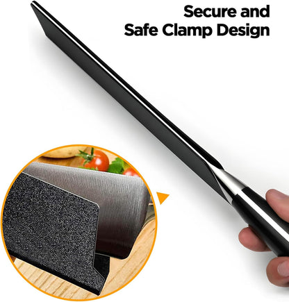 Knife Guard, 8 Inch x 2 Inch Knife Sheath 2Pack Durable Universal Fit Blade Edge Cover Knife Sleeves Protectors Guards for Chef Knives, Kitchen Knives Extra Strength, Black
