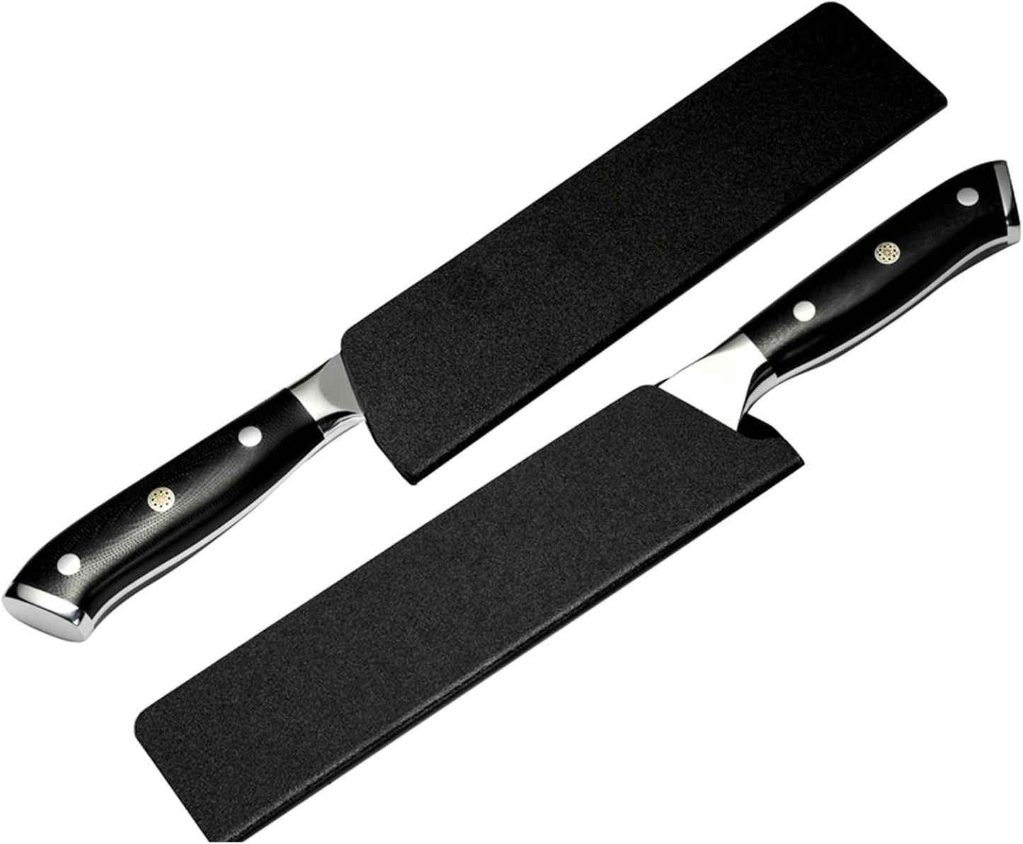 Knife Guard, 8 Inch x 2 Inch Knife Sheath 2Pack Durable Universal Fit Blade Edge Cover Knife Sleeves Protectors Guards for Chef Knives, Kitchen Knives Extra Strength, Black
