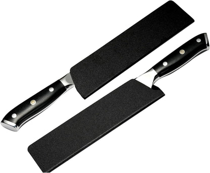 Knife Guard, 8 Inch x 2 Inch Knife Sheath 2Pack Durable Universal Fit Blade Edge Cover Knife Sleeves Protectors Guards for Chef Knives, Kitchen Knives Extra Strength, Black