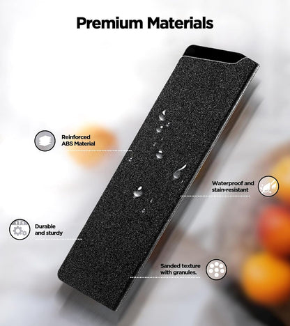 Knife Guard, 8 Inch x 2 Inch Knife Sheath 2Pack Durable Universal Fit Blade Edge Cover Knife Sleeves Protectors Guards for Chef Knives, Kitchen Knives Extra Strength, Black