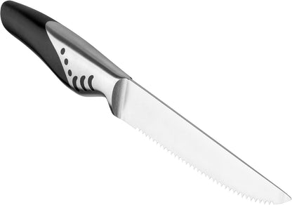 Steak Knives Set of 8, Serrated German Steel, Pakkawood Handles