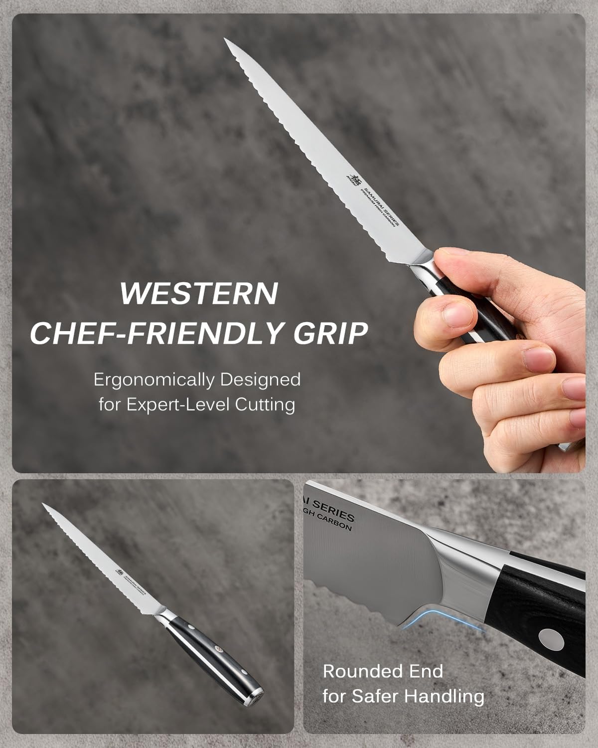 5.5" Serrated Utility Knife - German Steel Tomato Sandwich Knife