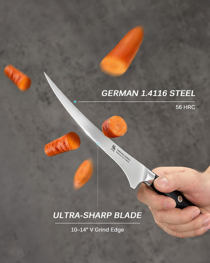 5.5" Serrated Utility Knife - German Steel Tomato Sandwich Knife