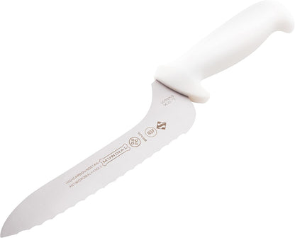 5600 Series 7 in Serrated Edge Bread or Sandwich Knife with White Handle