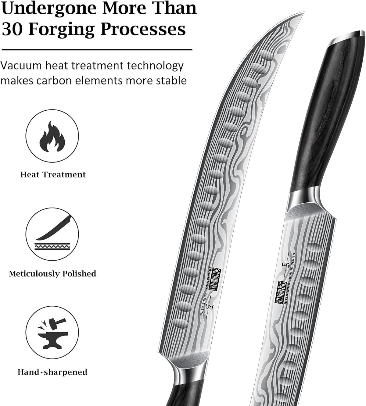 12 Inch Slicing Kinfe, Razor Sharp Brisket Knife, Pakkawood Handle
