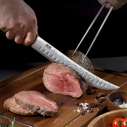 12 Inch Slicing Kinfe, Razor Sharp Brisket Knife, Pakkawood Handle