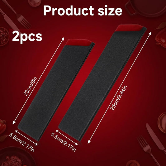 Knife Sheath 2 Pieces Knife Covers Universal Blade Protective Guards Non-Scratch Felt Lining Kitchen Knives Sheaths, 9 Inch 10 Inch