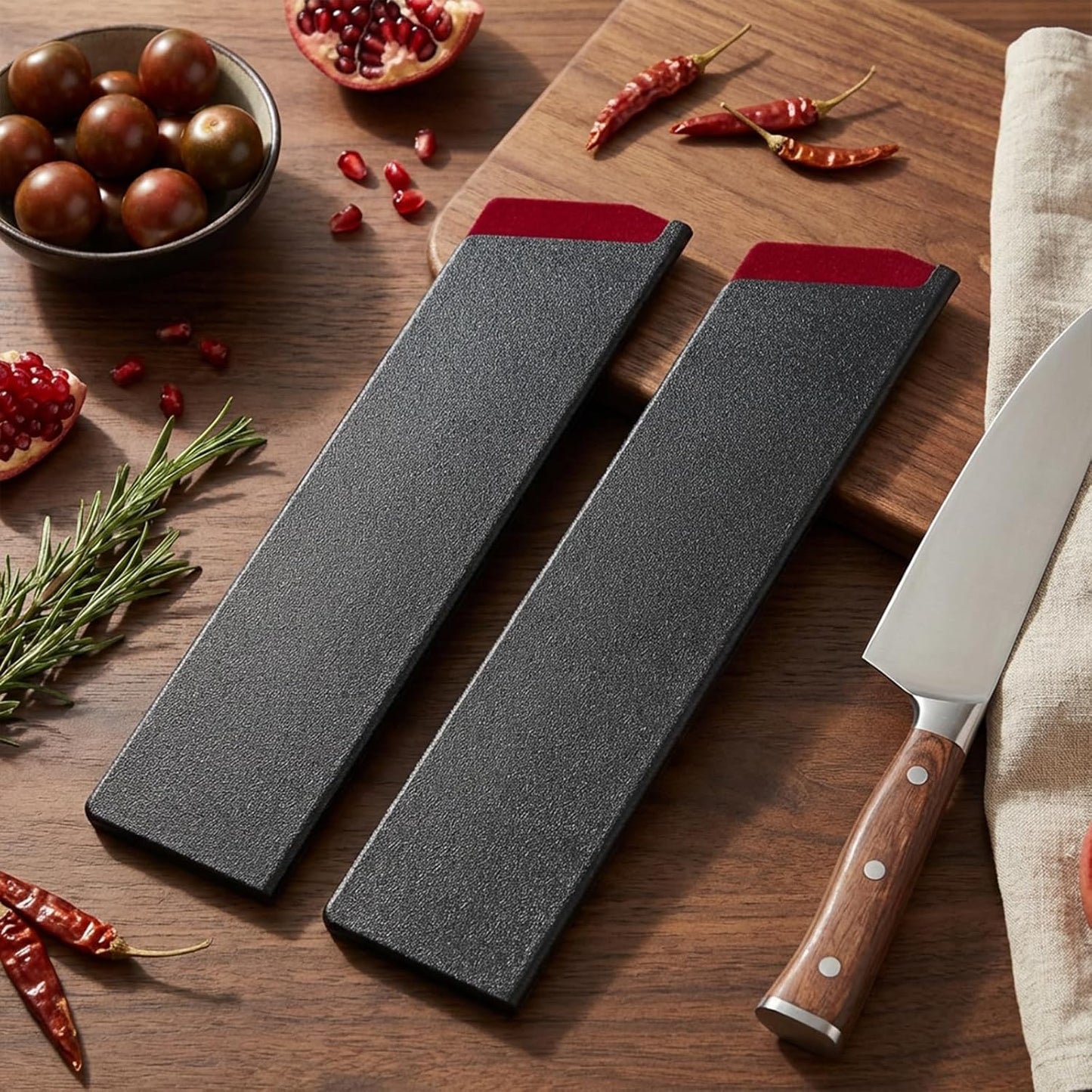 Knife Sheath 2 Pieces Knife Covers Universal Blade Protective Guards Non-Scratch Felt Lining Kitchen Knives Sheaths, 9 Inch 10 Inch