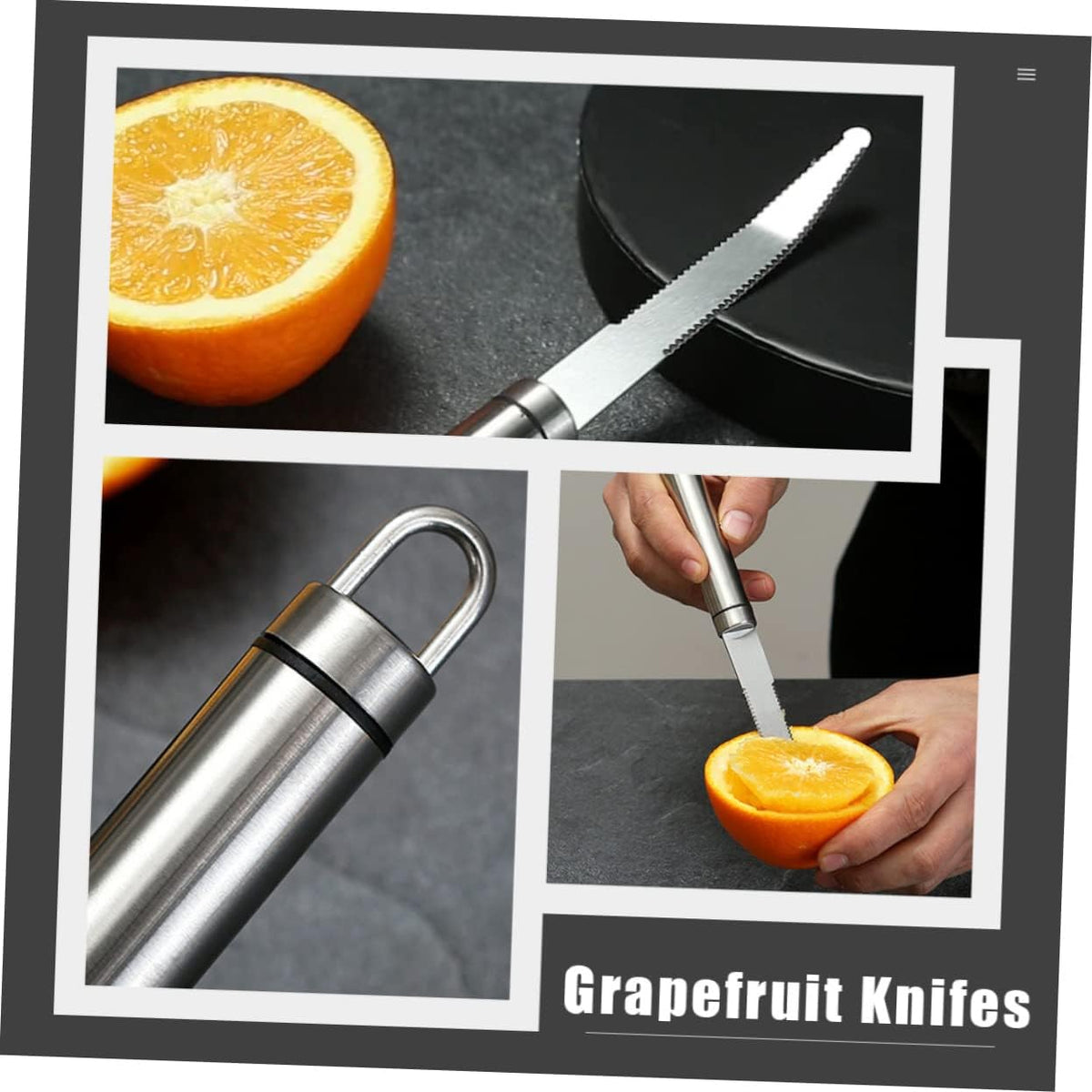 Stainless Steel Multipurpose Fruit Peeler Grapefruit Knife Peeling Tool for Oranges Grapefruits and More Comfortable to Clean for Kitchen Use