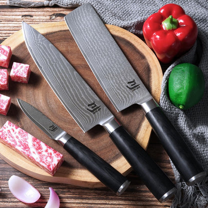 Nakiri Knife VG-10 Damascus Steel 67-Layer Japanese Vegetable Cleaver, Ultra Sharp 602 HRC Kitchen Knife with Black Pakka Wood Handle, Professional Chef Knife for Vegetables & Food Prep