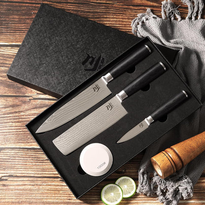 Nakiri Knife VG-10 Damascus Steel 67-Layer Japanese Vegetable Cleaver, Ultra Sharp 602 HRC Kitchen Knife with Black Pakka Wood Handle, Professional Chef Knife for Vegetables & Food Prep