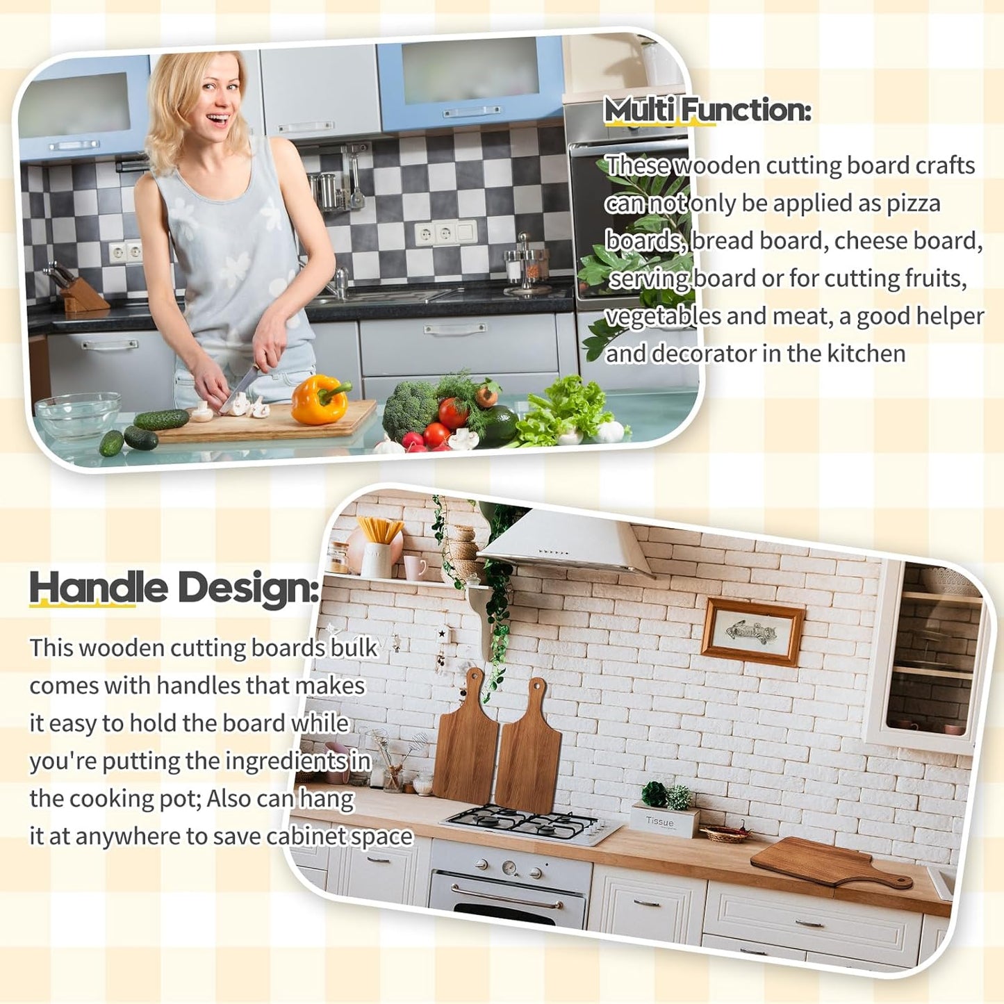 12 Pcs Bulk Wood Cutting Board with Handle Cutting Board for Laser Engraving, 11" x 5" Bamboo Serving Trays Charcuterie Trays for Customized Wedding Housewarming Mom Christmas Gift Party Favor