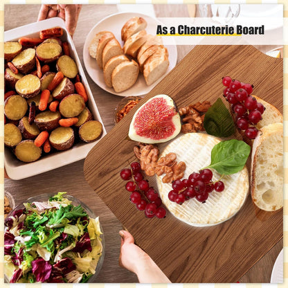 12 Pcs Bulk Wood Cutting Board with Handle Cutting Board for Laser Engraving, 11" x 5" Bamboo Serving Trays Charcuterie Trays for Customized Wedding Housewarming Mom Christmas Gift Party Favor
