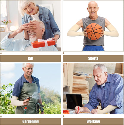 8 Pairs Elderly Skin Protector Sleeves Thin Skin Arm Sleeve Bruise Protective from Abrasions Tear Sun Exposure
