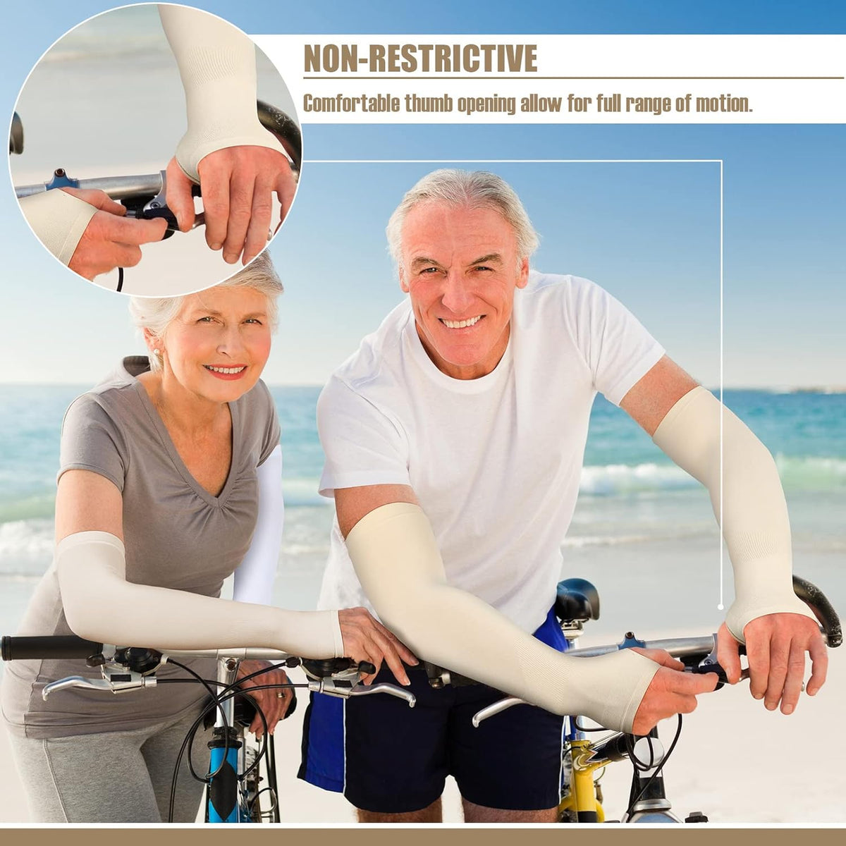 8 Pairs Elderly Skin Protector Sleeves Thin Skin Arm Sleeve Bruise Protective from Abrasions Tear Sun Exposure