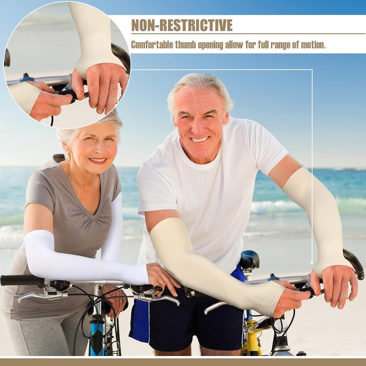 8 Pairs Elderly Skin Protector Sleeves Thin Skin Arm Sleeve Bruise Protective from Abrasions Tear Sun Exposure
