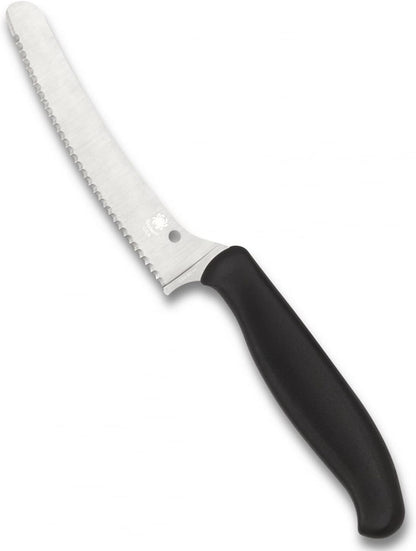 Z-Cut Kitchen Knife, SpyderEdge | 8.62" Overall Length, 4.3" CTS BD1N Steel Blade, Black, Polypropylene Handle, Full-Flat Grind