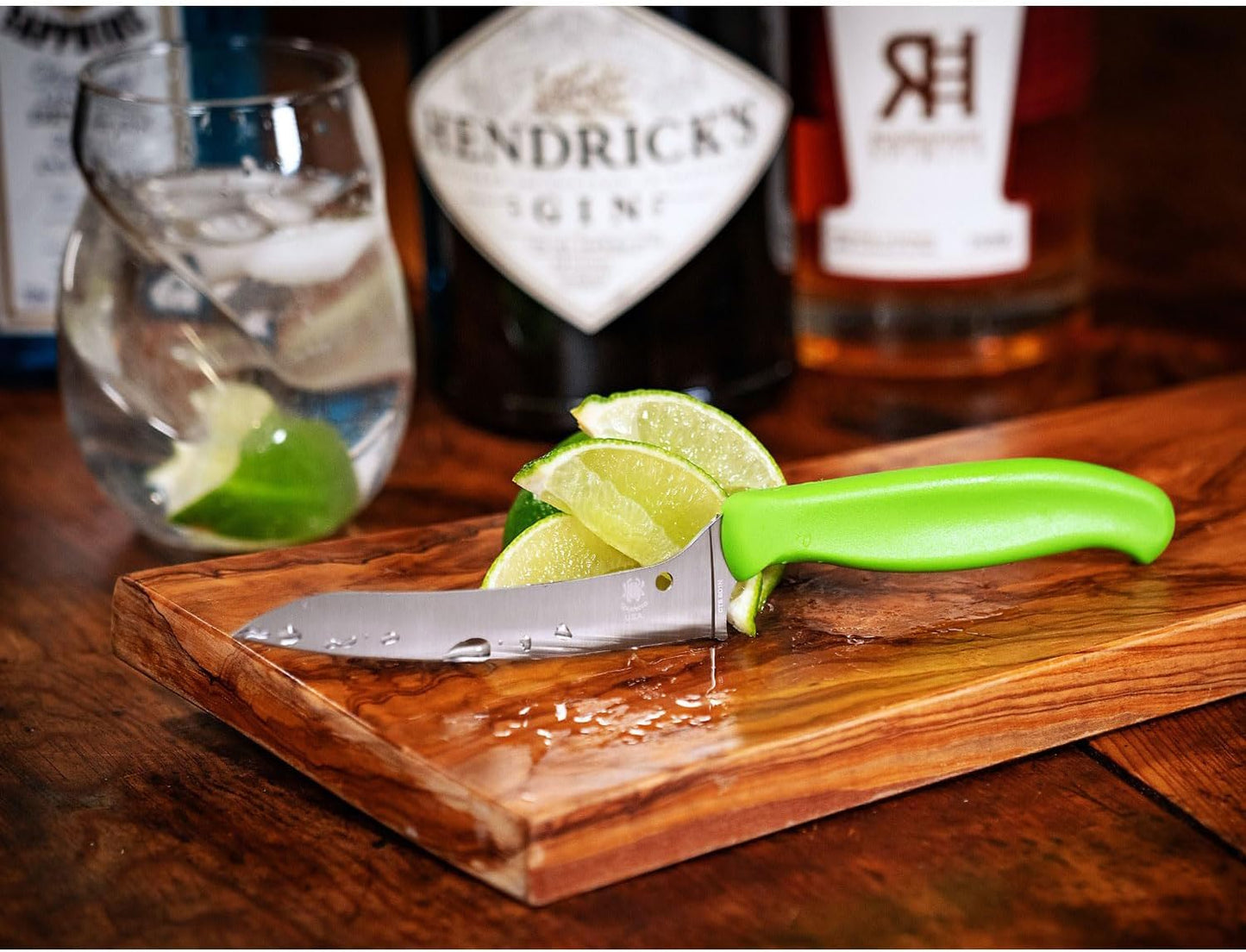 Z-Cut Kitchen Knife, SpyderEdge | 8.62" Overall Length, 4.3" CTS BD1N Steel Blade, Black, Polypropylene Handle, Full-Flat Grind