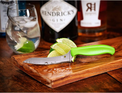 Z-Cut Kitchen Knife, SpyderEdge | 8.62" Overall Length, 4.3" CTS BD1N Steel Blade, Black, Polypropylene Handle, Full-Flat Grind