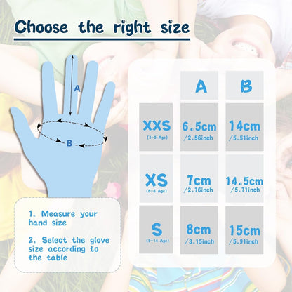 2 Pairs MINI-KIDDO ANSI A6 Kids Cut Resistant Gloves MN1917, Kids Fishing Gloves, Food Grade Cutting Glove for Cooking, Whittling, Wood Carving, Mandolin and DIY (XXS, 3–5 Years)