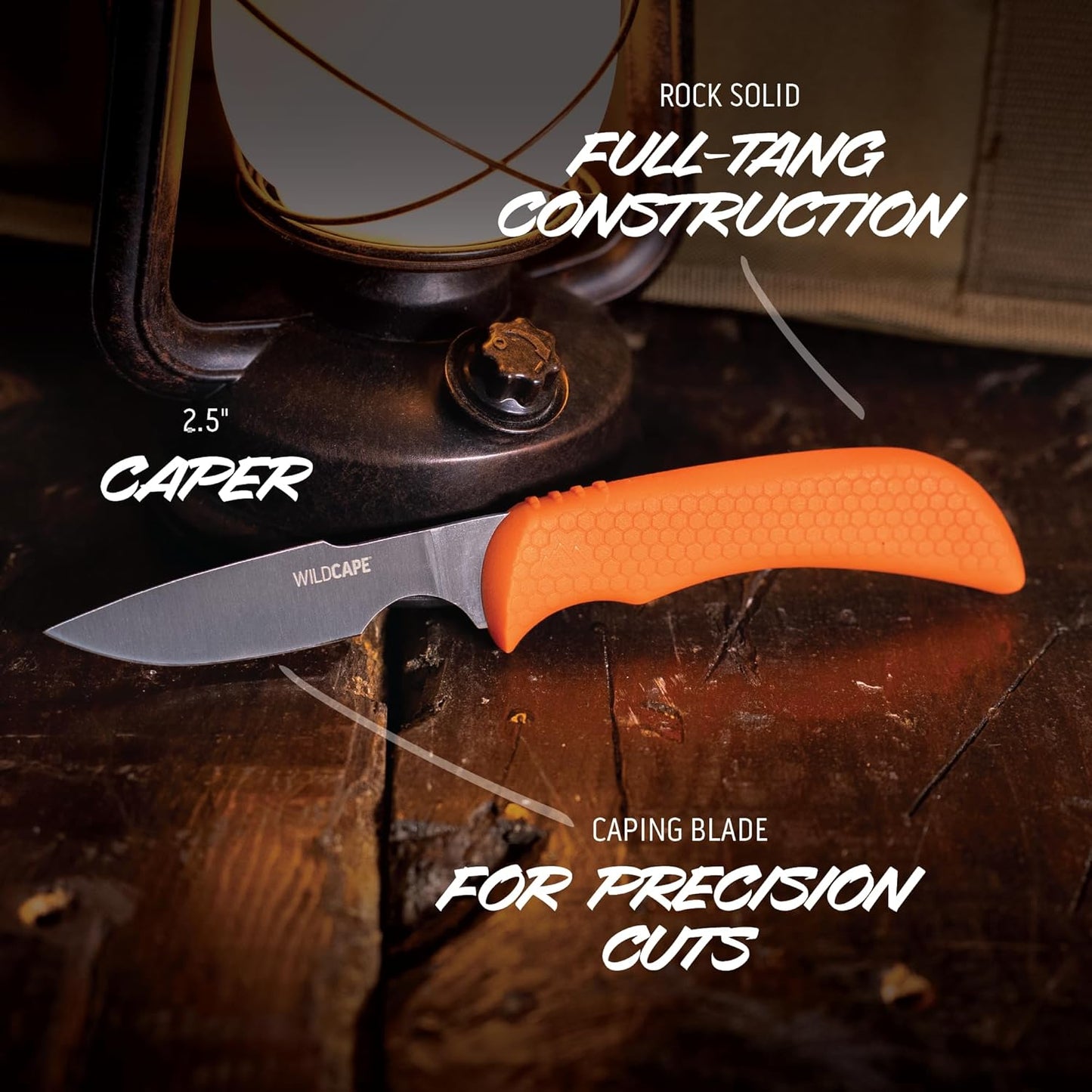 WildLite - 6-Piece Field to Freezer Hunting & Game Processing Knife Set with Gut Hook Blade, Caping Knife - Hunting Knives for Gutting Deer with Case - Deer & Elk Accessories