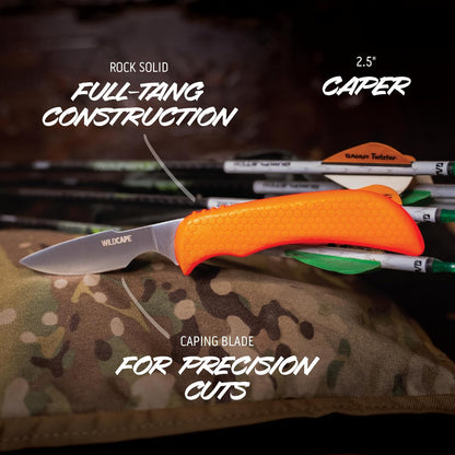 WildLite - 6-Piece Field to Freezer Hunting & Game Processing Knife Set with Gut Hook Blade, Caping Knife - Hunting Knives for Gutting Deer with Case - Deer & Elk Accessories