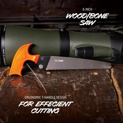 WildLite - 6-Piece Field to Freezer Hunting & Game Processing Knife Set with Gut Hook Blade, Caping Knife - Hunting Knives for Gutting Deer with Case - Deer & Elk Accessories