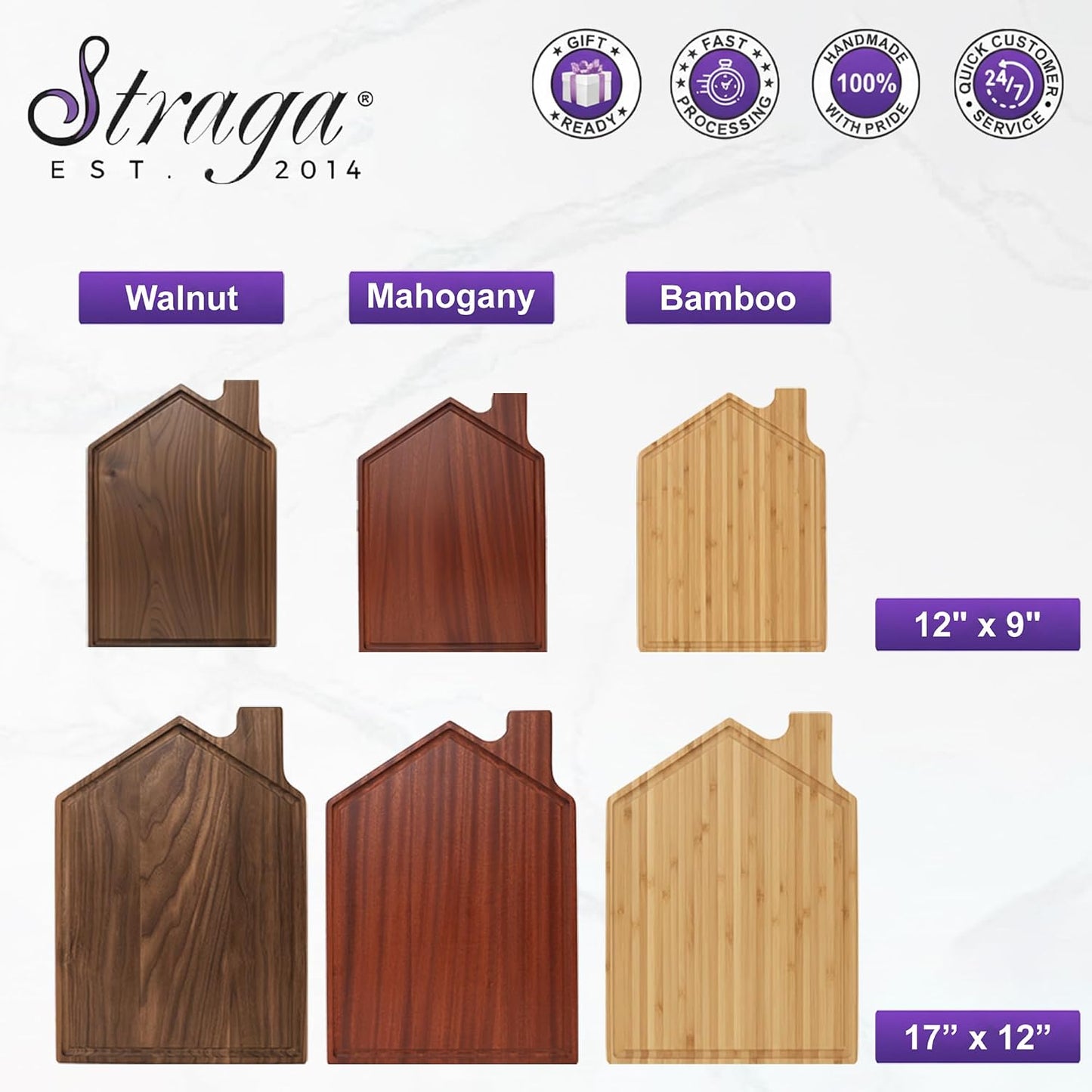 Personalized Home Cutting Board – Custom Engraved Charcuterie Board – Christmas or Housewarming Gift for Couples, Friends, or New Homeowners – Premium Hardwood, Handcrafted in USA 002