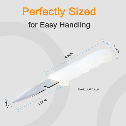 2 Pcs Oyster Knife, 2026 New Model Oyster Shucker, Premium Oyster Opener with Comfortable Non-slip Grip, Durable Solid Blade for All Kinds of Shells