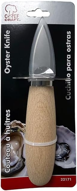 Stainless Steel Oyster Knife Wooden Handle