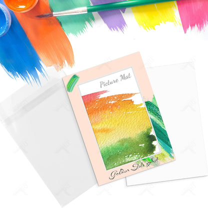 10 Pack Mixed Color Picture Mats 5x7 For 4x6+backing+bags